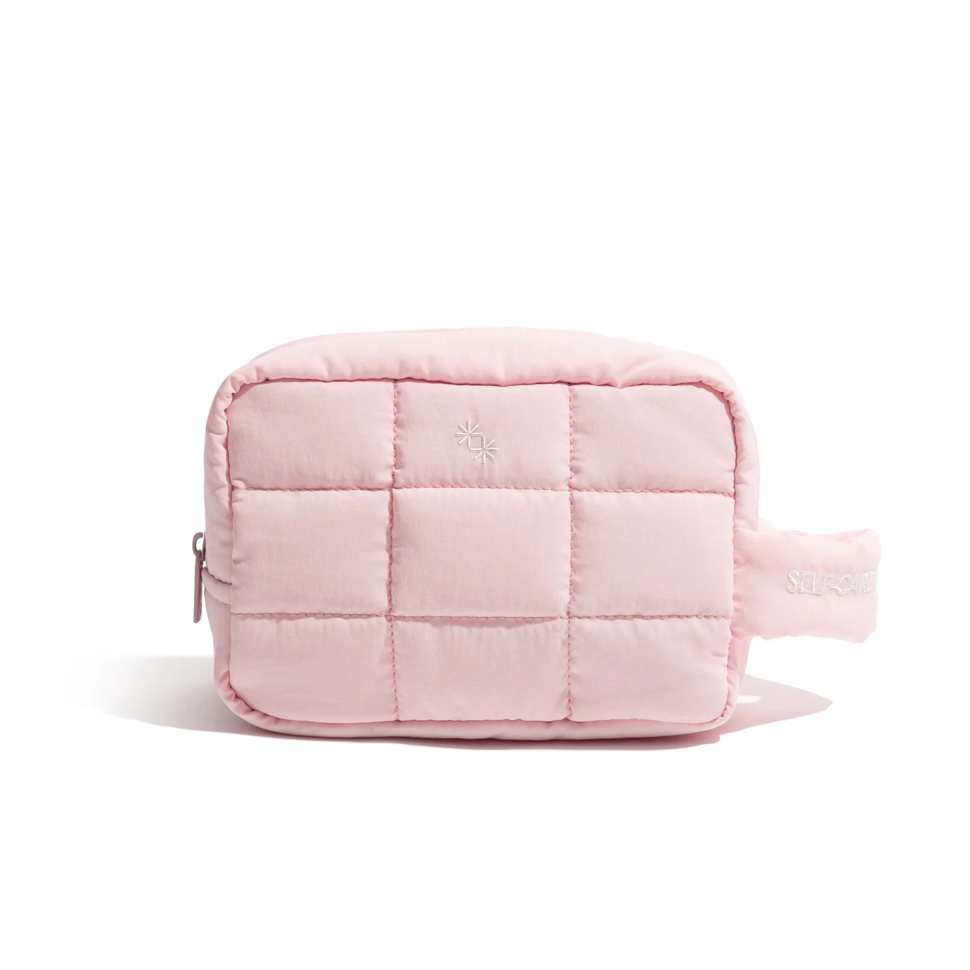 Plaid Nylon Quilted Travel Makeup Clutch