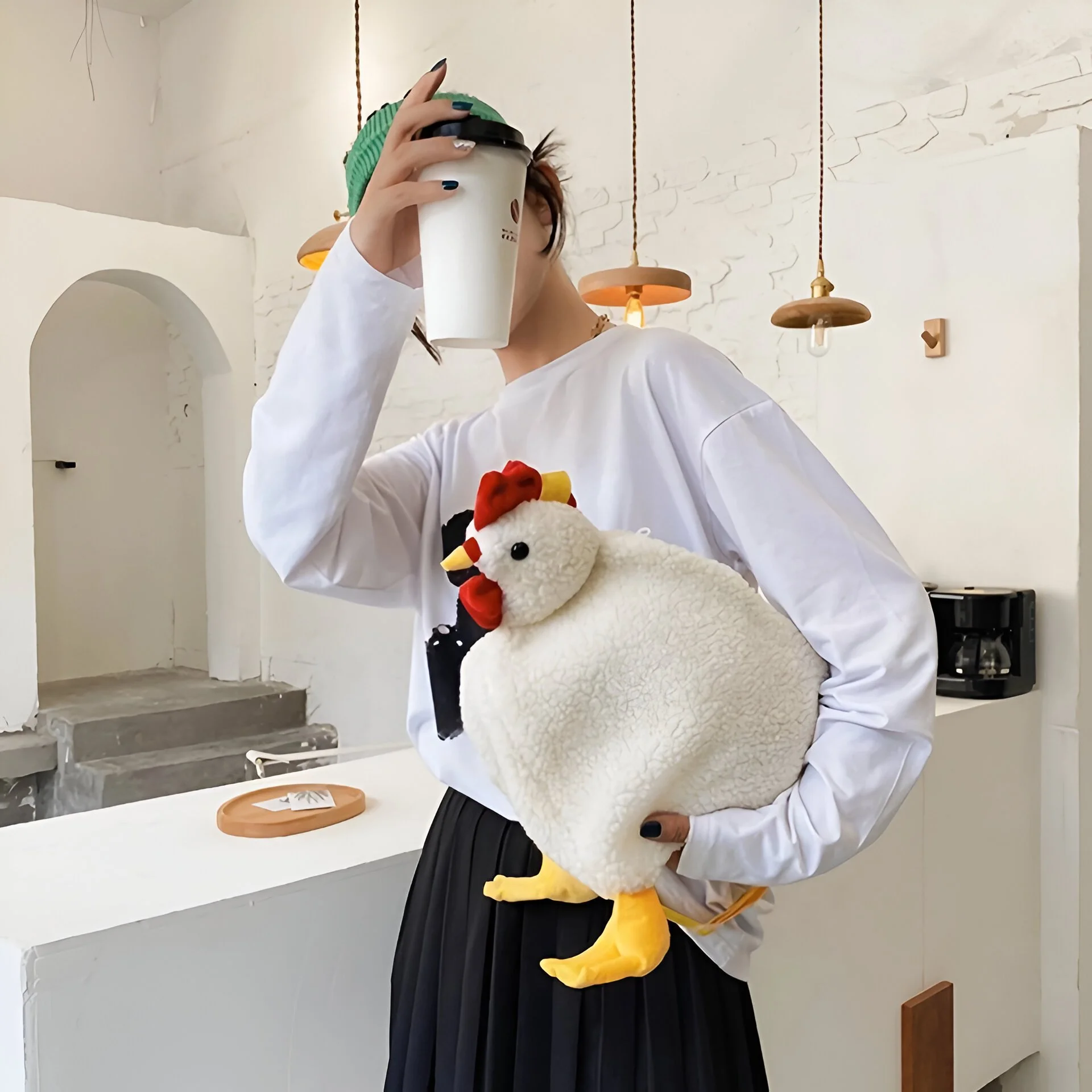 Charming Chicken-Shaped Crossbody Purse