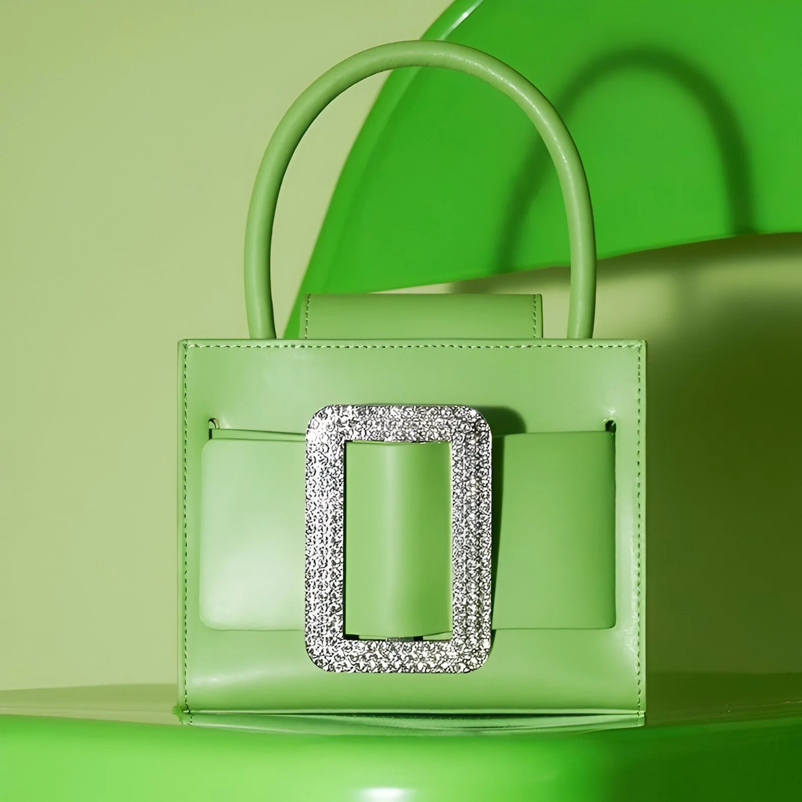 Luxury Mini Green Leather Shoulder Bag