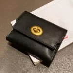 Black Leather Wallet Card Holder