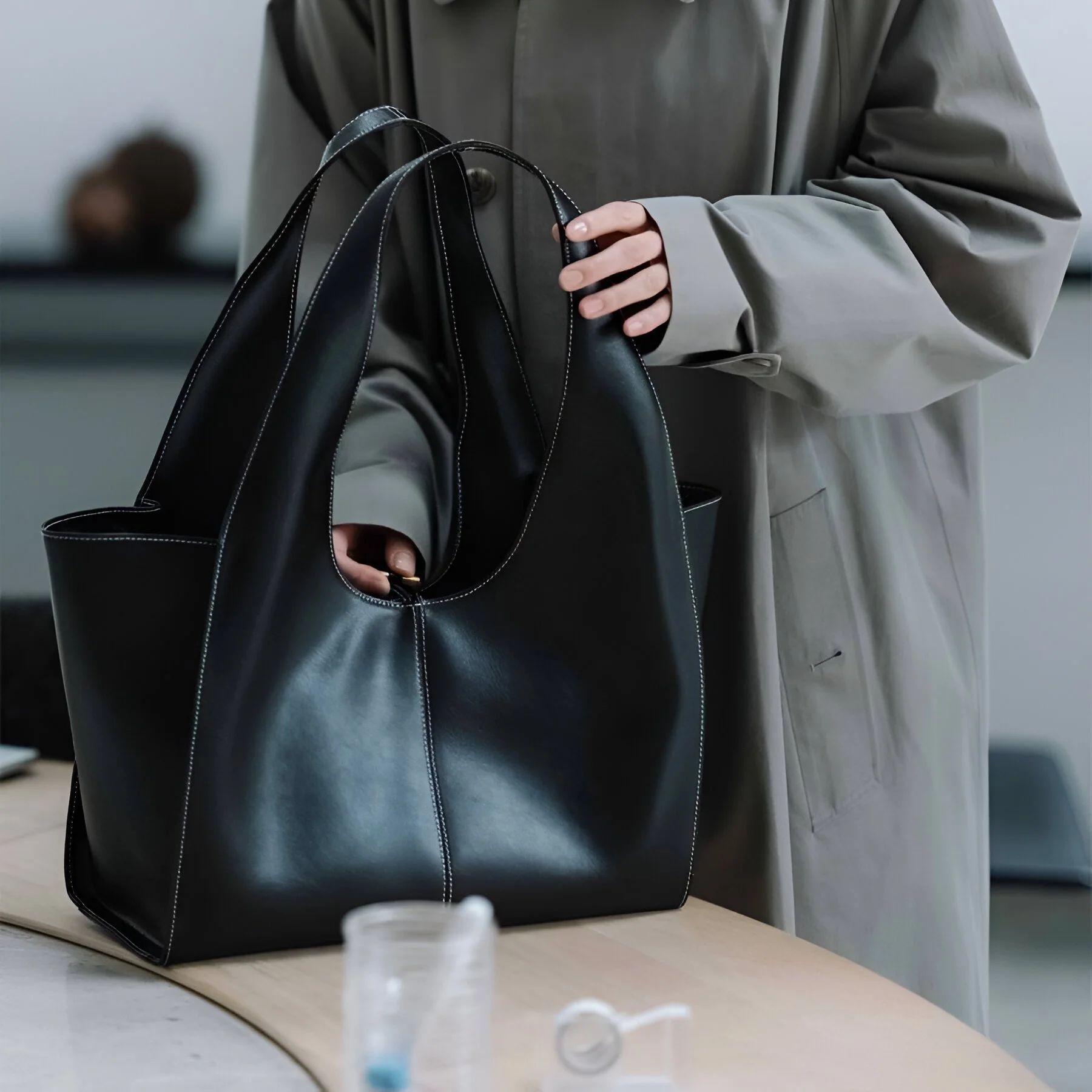 Fashion Retro Leather Tote Bag
