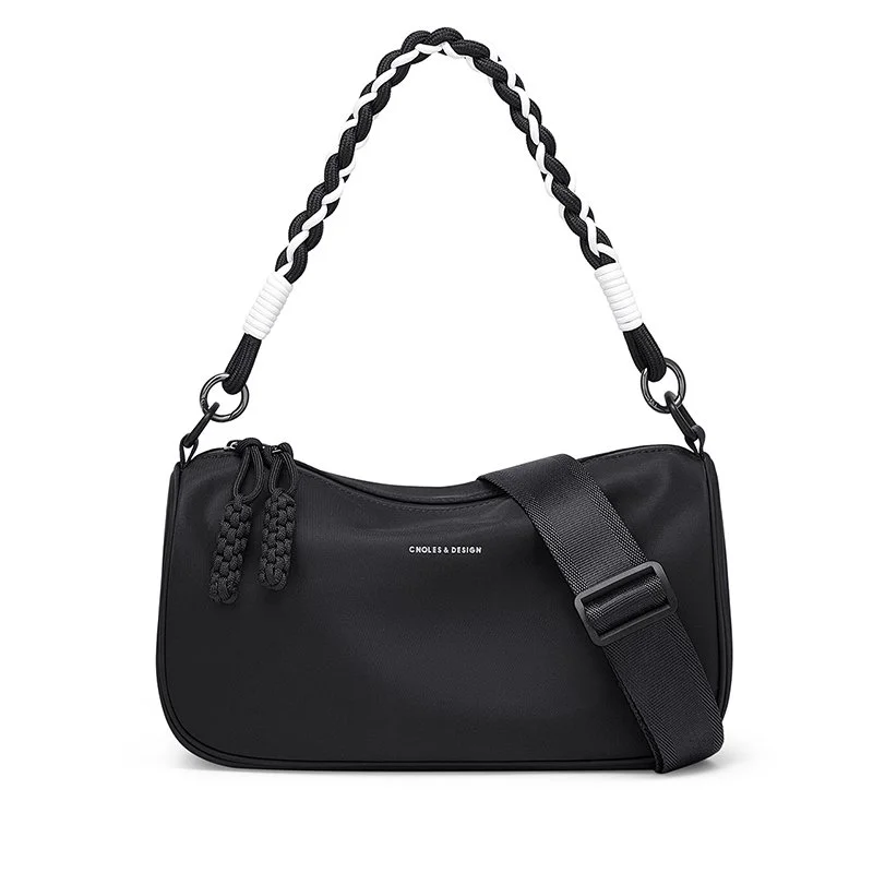 Elegant Women’s Leather Crossbody Shoulder Handbag with Sequined Flap Pocket