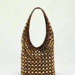 Vintage Rivet Bucket Shoulder Bag