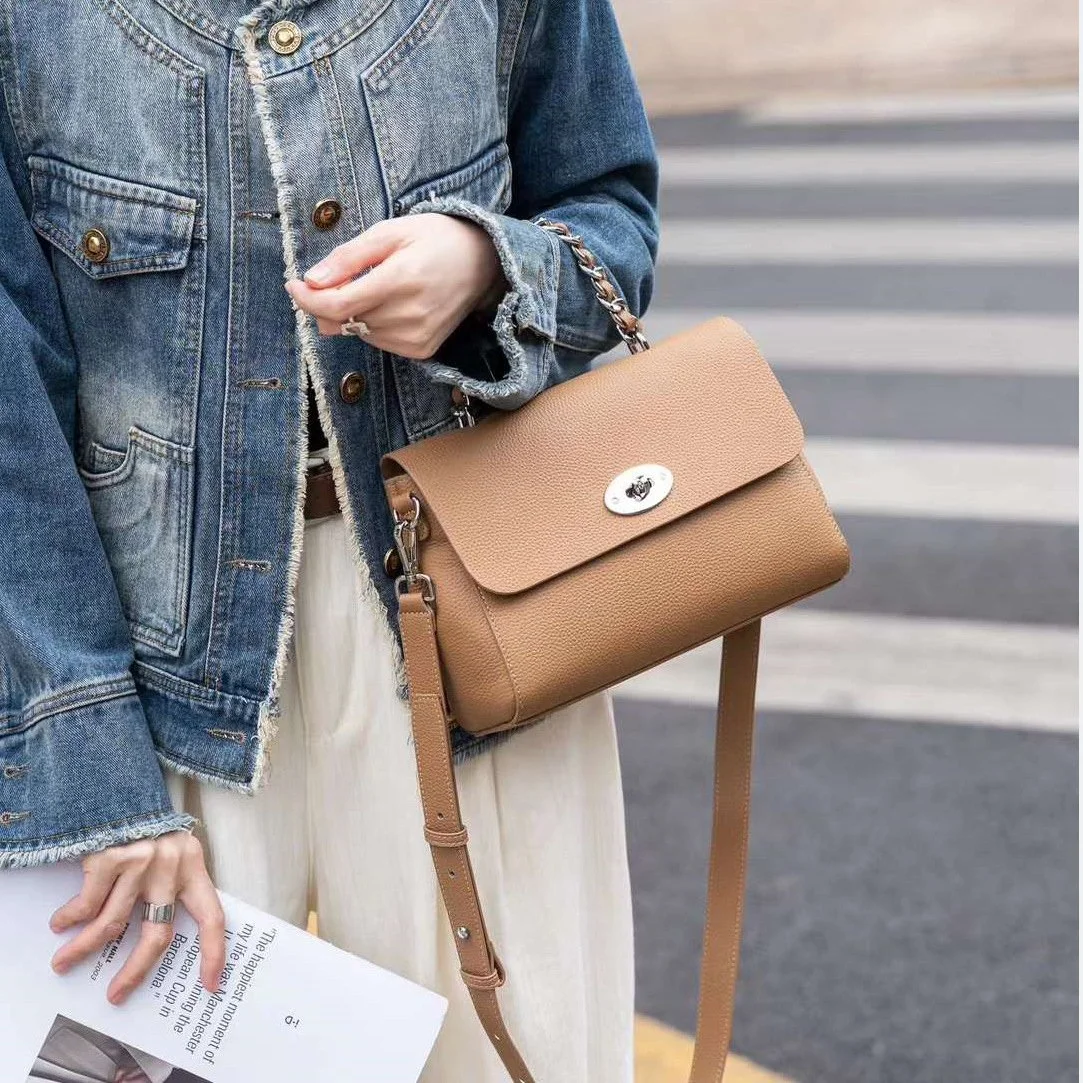 Luxury Genuine Leather Chain Shoulder Bag