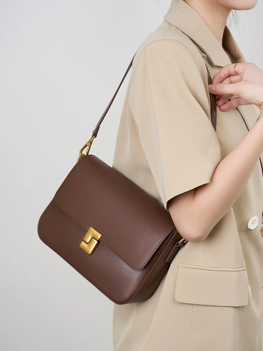 Vintage Genuine Leather Women's Crossbody Bag