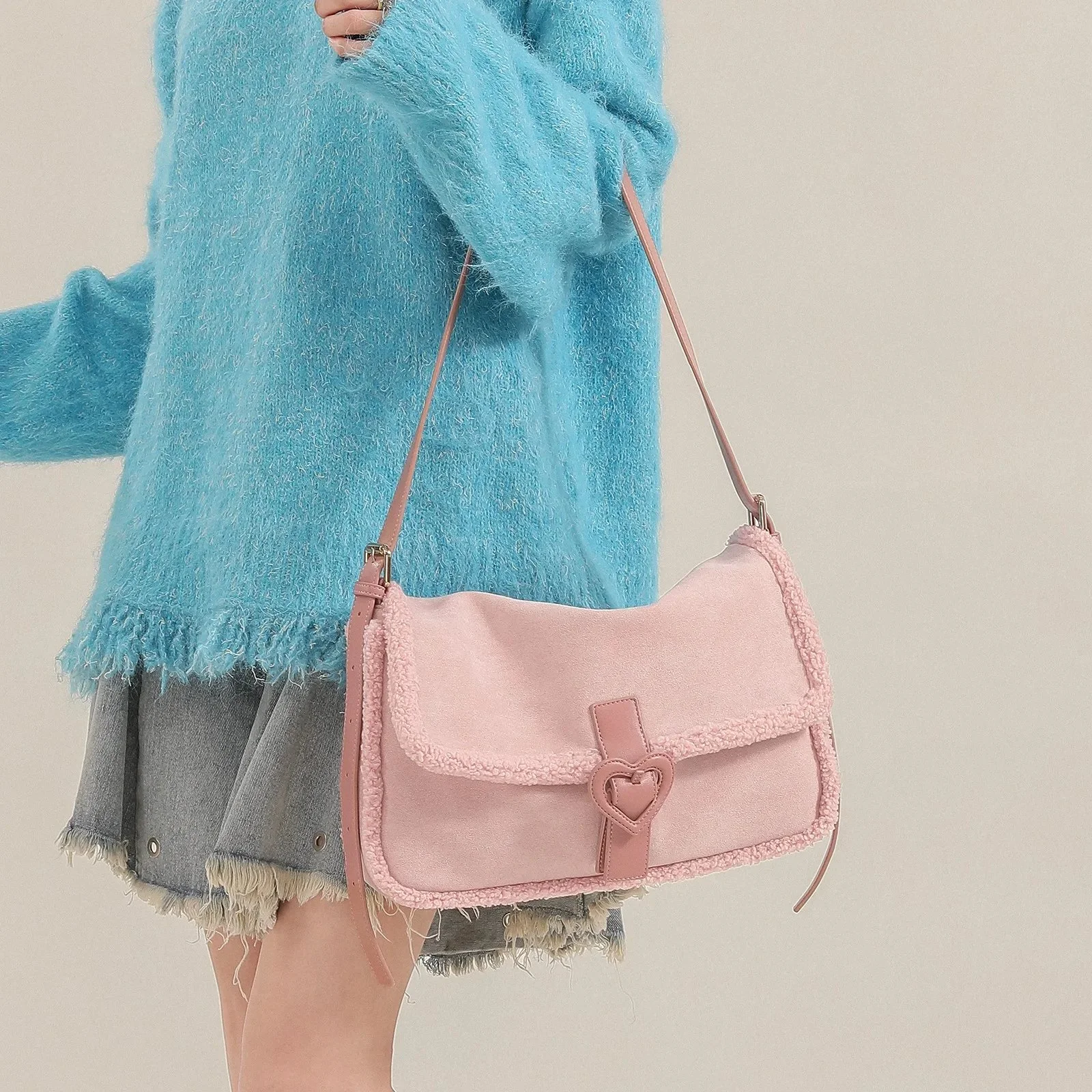 Pink Plush Tote Bag