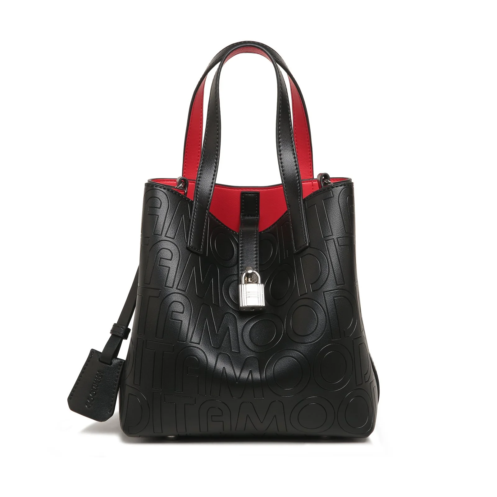 Large Capacity Black Tote Bag with Adjustable Shoulder Strap
