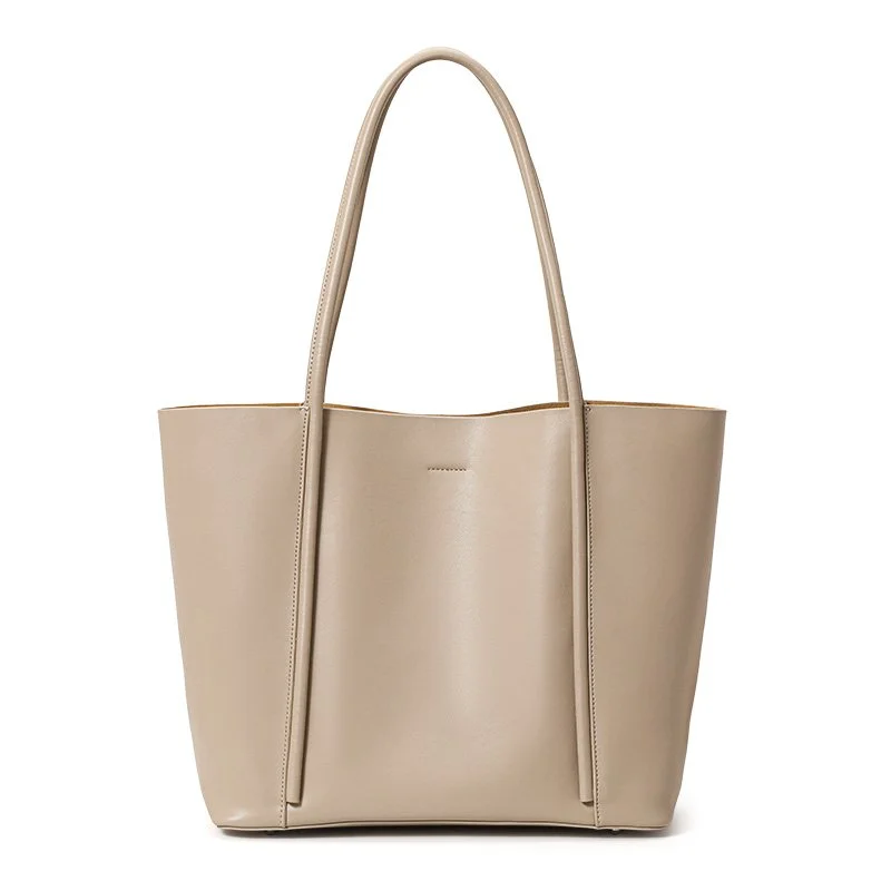 Genuine Cowhide Tote Bag Women's Large Capacity Shoulder Bag