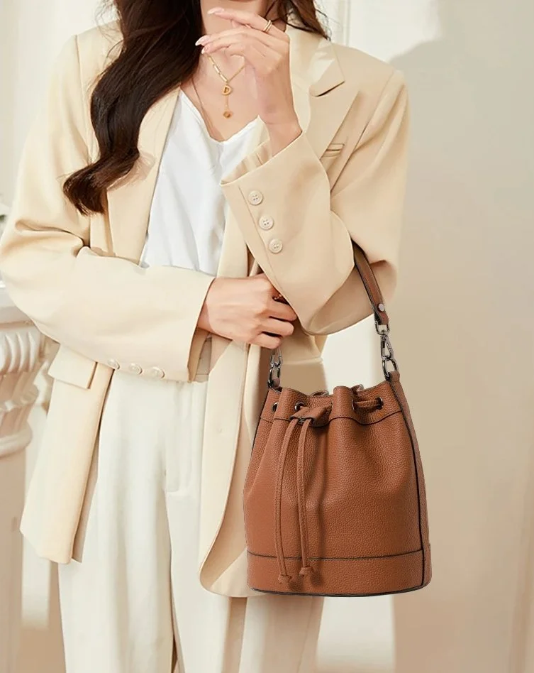 Retro Mini Drawstring Bucket Bag