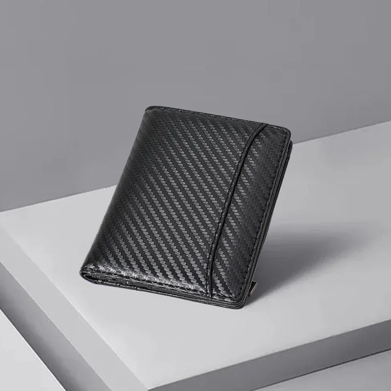Luxurious Carbon Fiber Leather Card Wallet