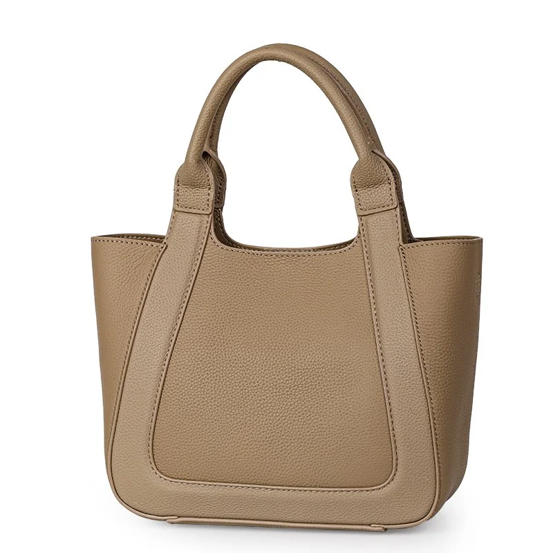 High-Capacity Women's Cowhide Casual Tote Handbag – Versatile & Stylish