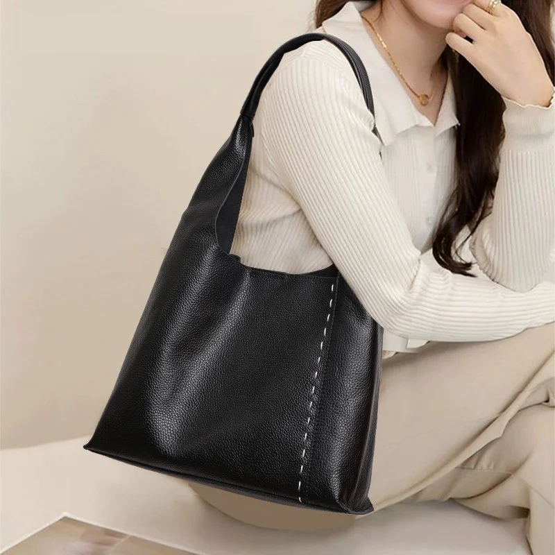 Women's Large Capacity Genuine Cowhide Shoulder Bag