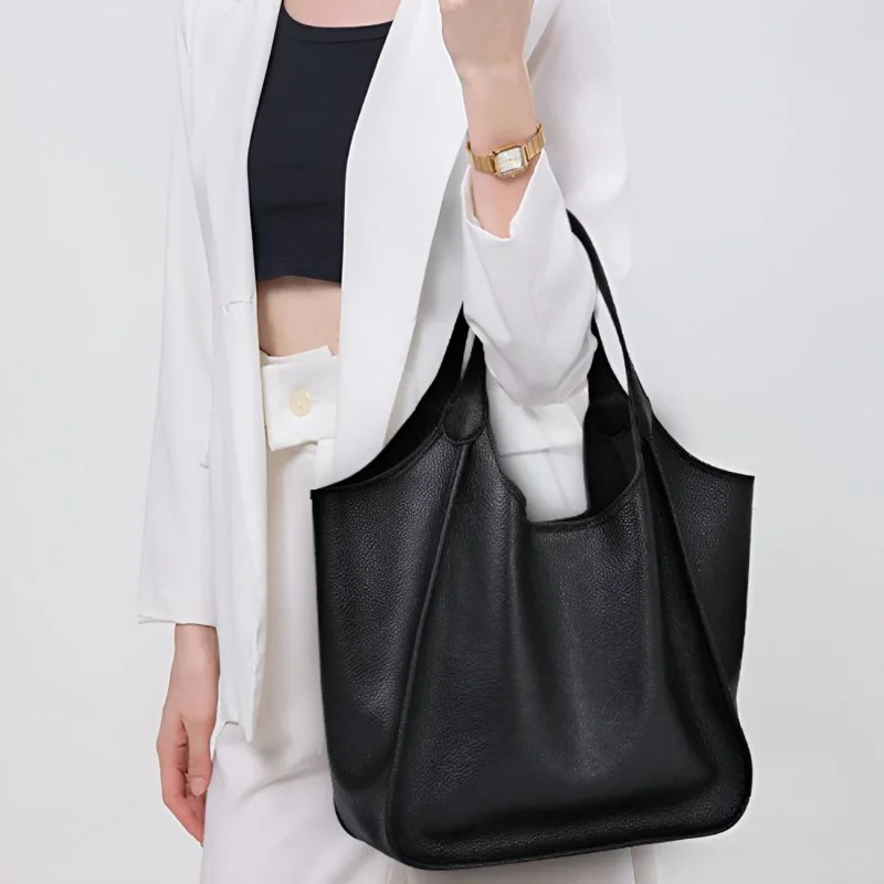 Large Capacity Leather Tote Bag for Women