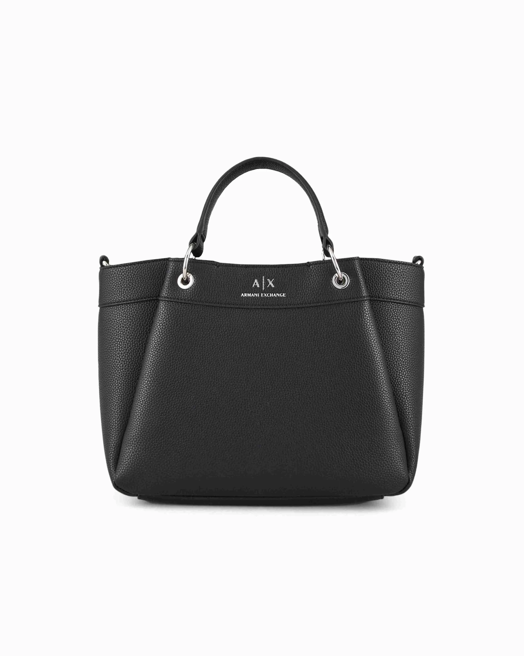 Armani Exchange Black Women's Handbag with Shoulder Strap - Spring/Summer Collection