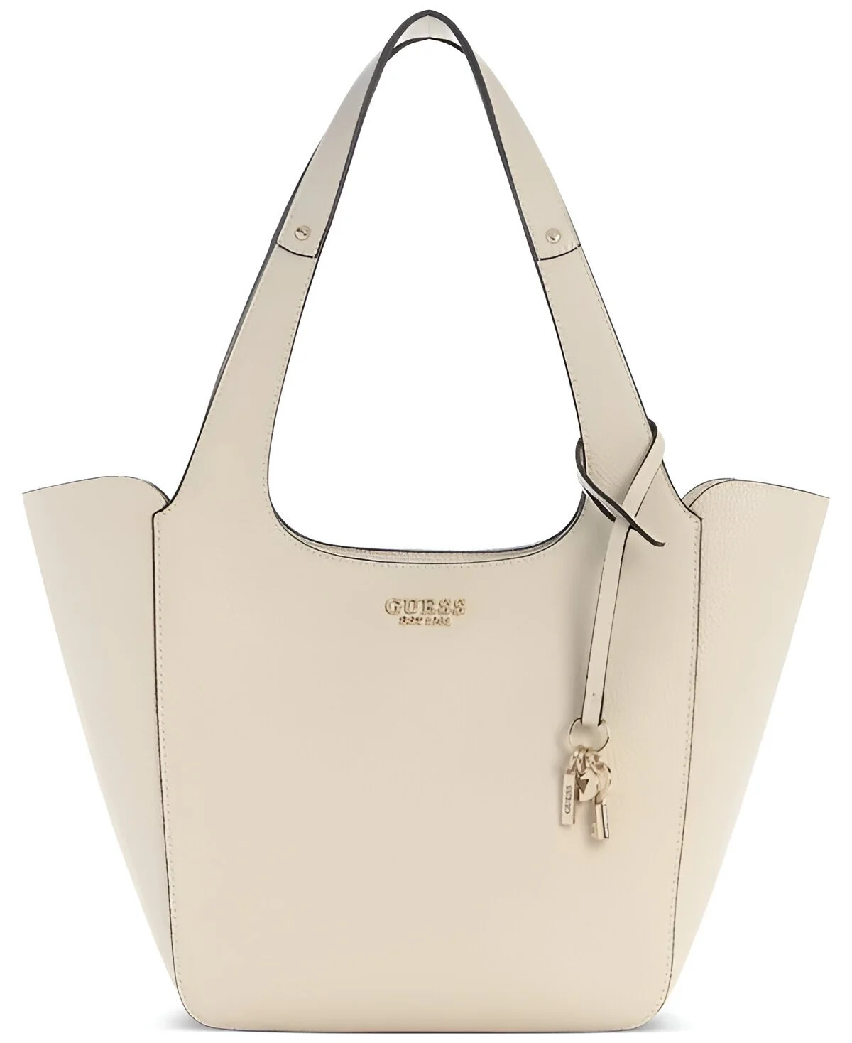 Guess Women's Black Zip Closure Handbag – Trendy & Stylish for Spring/Summer