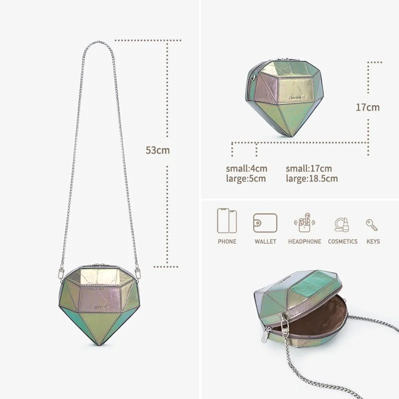 Glamorous Y2K Mini Drink Chain Clutch – Stylish Leather Purse for Women