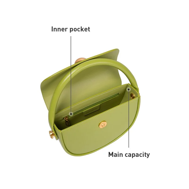 Luxury Small Round Shoulder Bag – Elegant Crossbody Handbag for Women