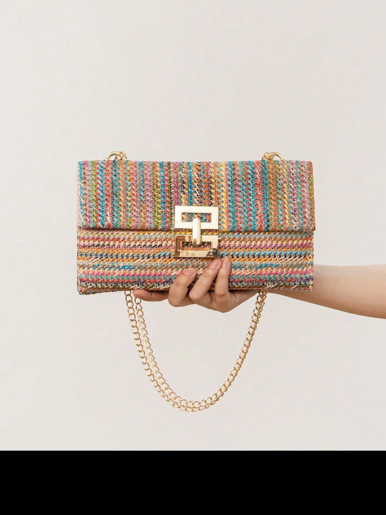 Multilayer Braided Flap Shoulder Bag