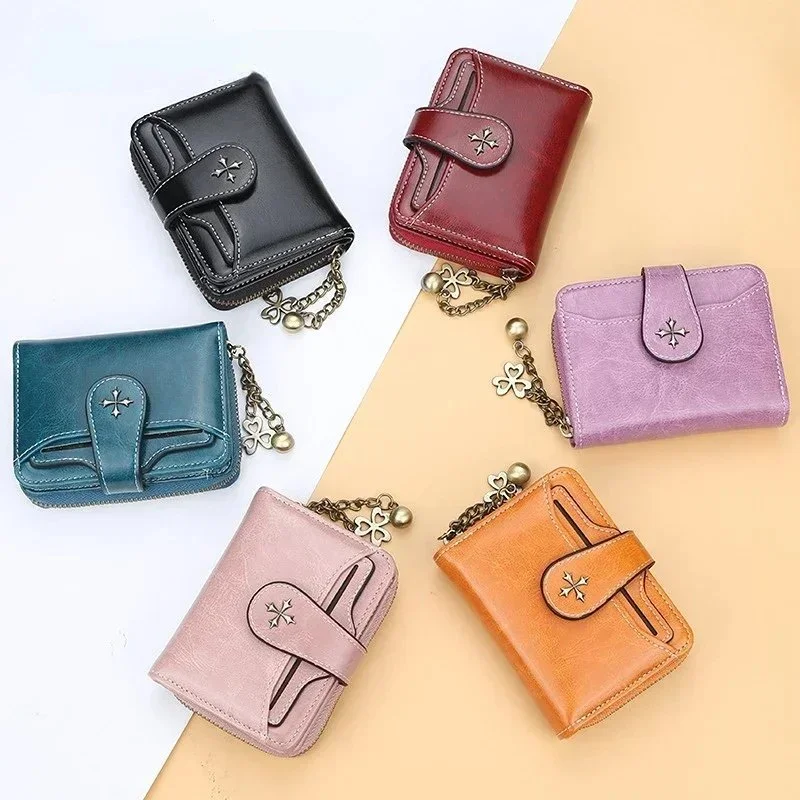 Stylish PU Leather Women's Wallet with Chain
