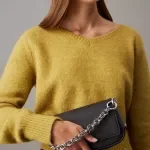 Calvin Klein Women's Shoulder Bag with Clip Closure