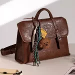 Retro Brown Leather Backpack