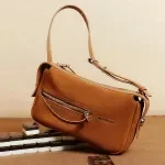 Suede Mahjong Shoulder Bag – Square Split Leather Handbag