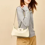 Luxury Cowhide Leather Shoulder Bag – 2024 Crossbody Purse for Women