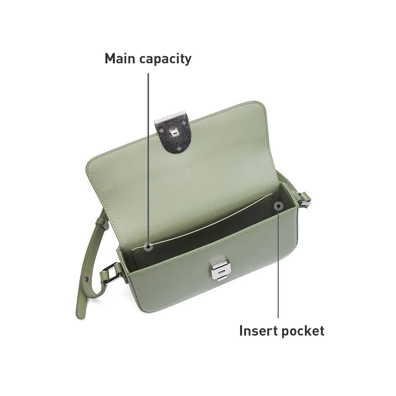 Luxury Leather Shoulder Crossbody Bag – Small Square Fashion Handbag