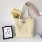 Women's Cotton Canvas Shoulder Tote Bag – Large Casual Everyday Handbag