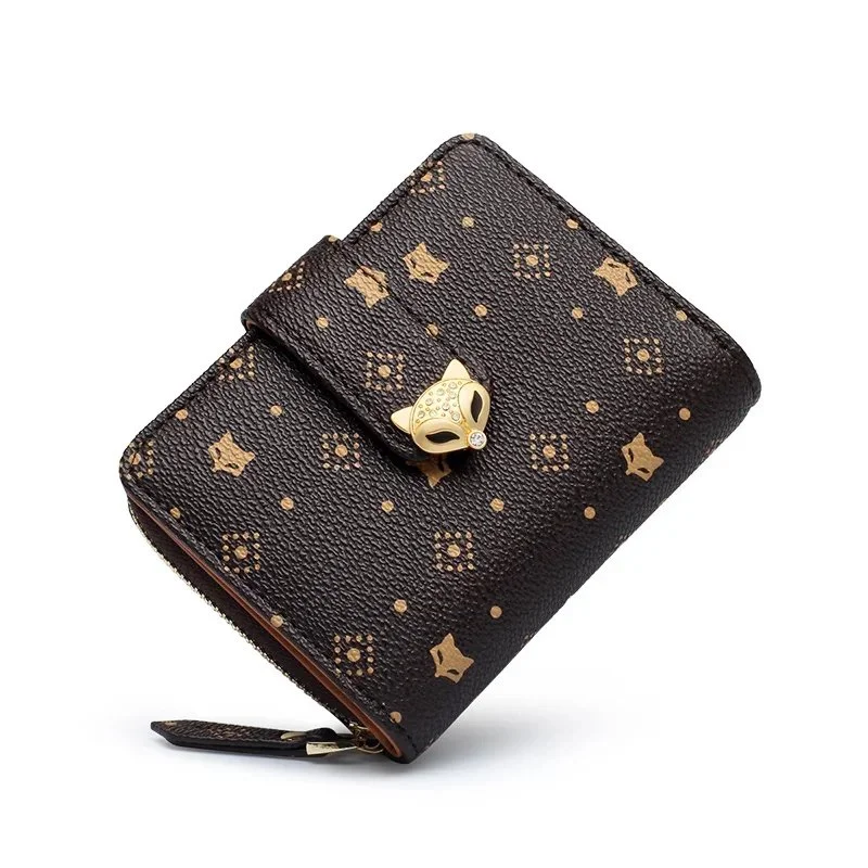 Fashionable Women’s Short Wallet with Card Holder & Coin Pouch