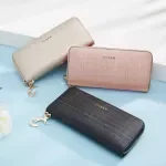 Women’s Split Leather Bifold Wallet with Wristlet