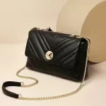Luxury Split Leather Flap Crossbody Bag for Women
