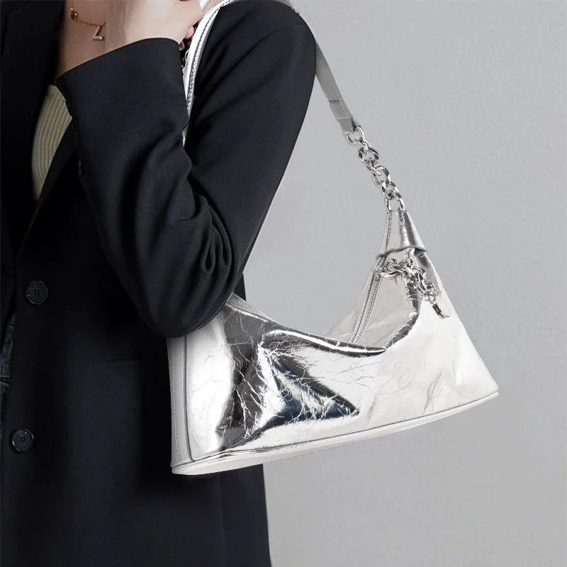 Women's Fashion Cowhide Underarm Bag