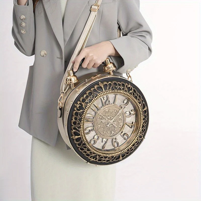 Creative Retro Clock Crossbody Shoulder Bag for Women