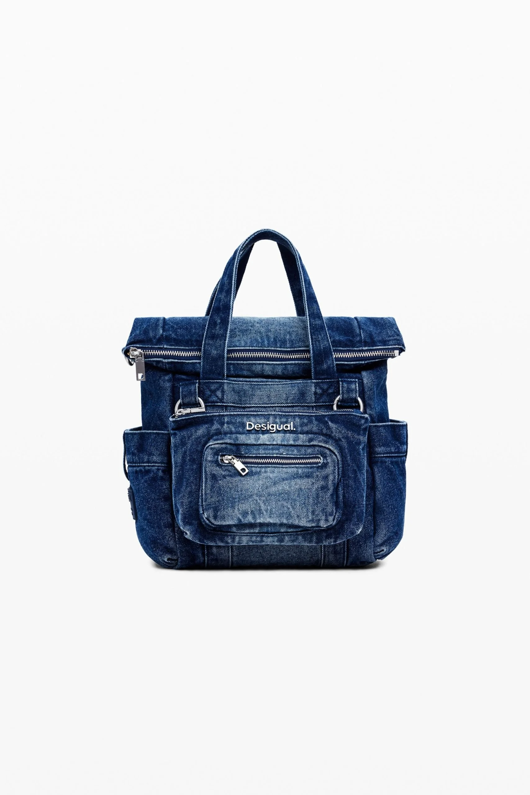Desigual Women's Convertible Blue Handbag-Rucksack for Spring/Summer