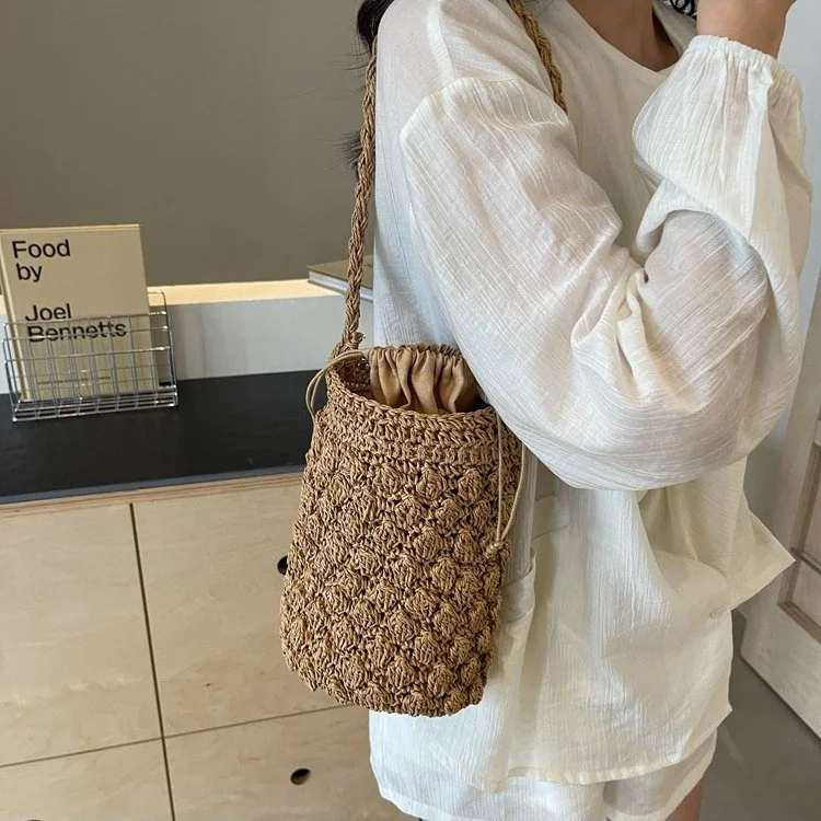 Boho Summer Straw Shoulder Bag
