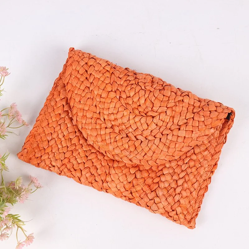 Women's Corn Husk Weave Dinner Clutch Bag