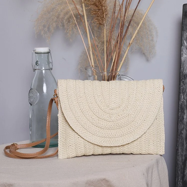 Straw Woven Shoulder Crossbody Bag
