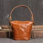 Vintage Leather Chain Crossbody Bag for Women – Chic Party Shoulder Purse