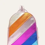Women's Colorful Metallic PU Leather Backpack