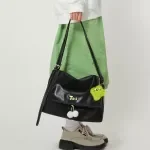 Large Capacity PU Leather Tote Bag with Doll Pendant – Women's Shoulder Bag