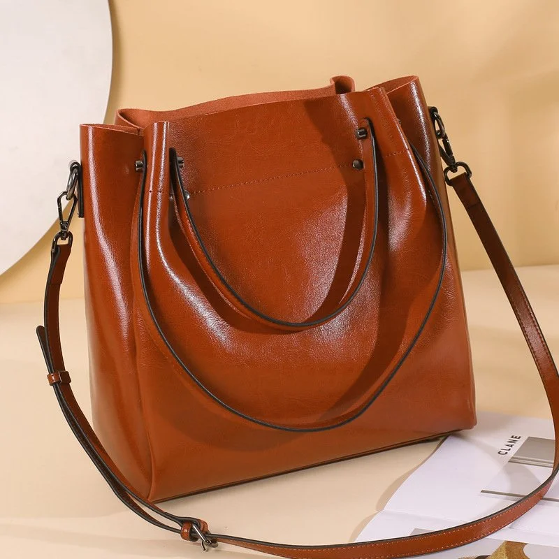Women's Genuine Leather Shoulder Tote