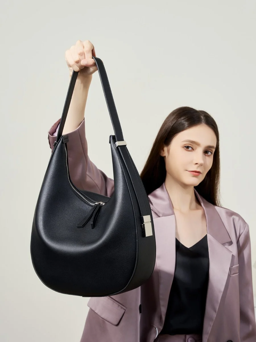 Genuine Leather Women's Shoulder & Crossbody Bucket Bag