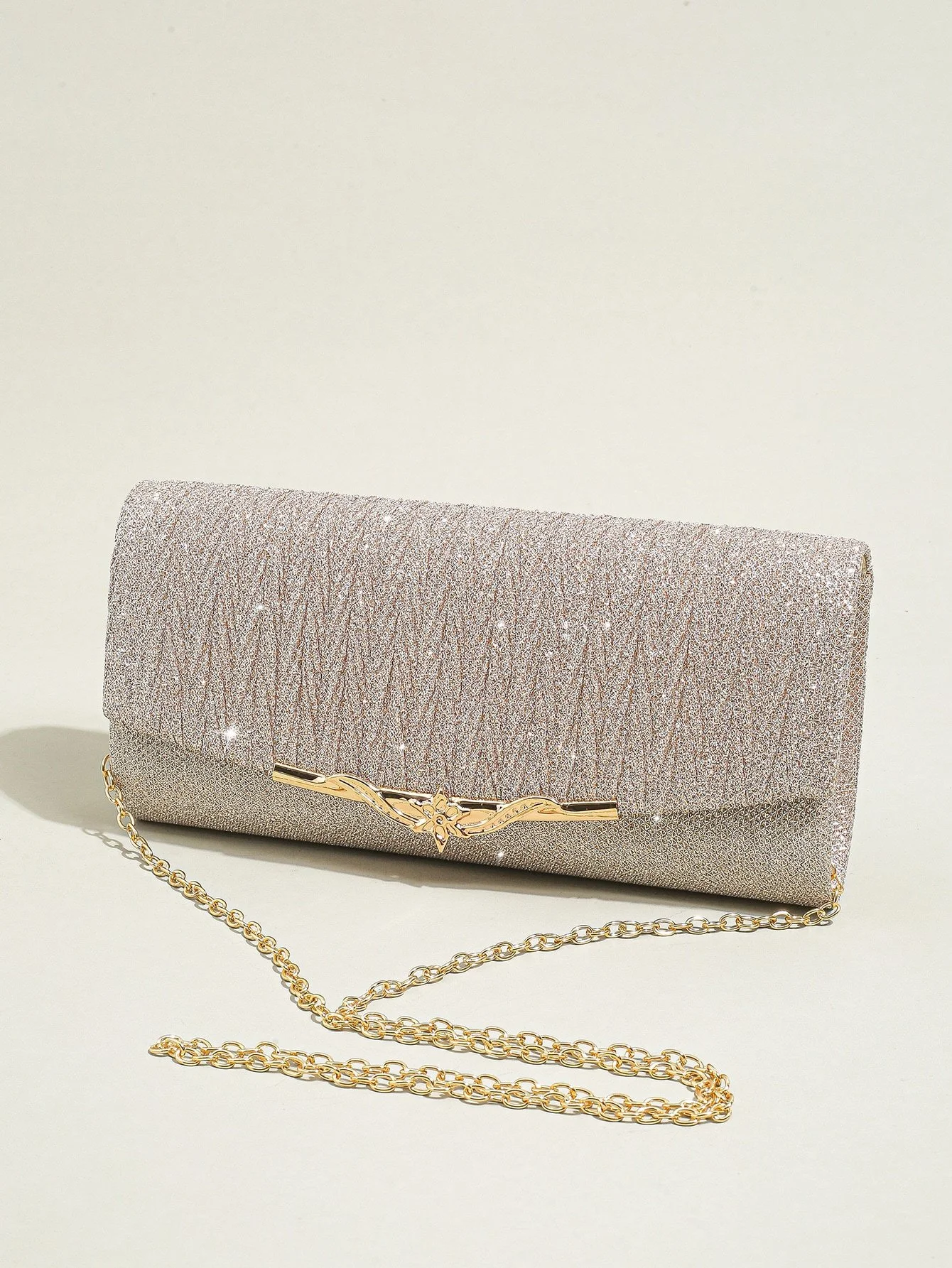 Glitter Evening Clutch Purse for Women – Detachable Chain Handbag for Weddings & Parties
