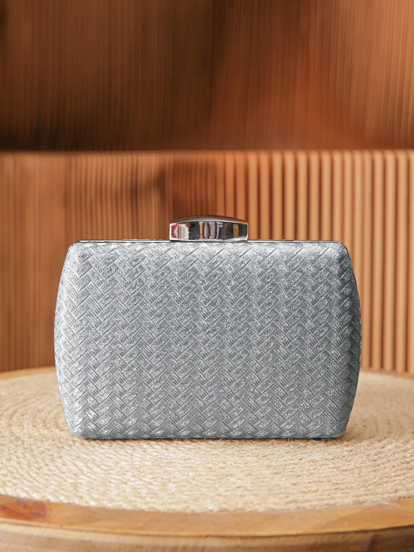 Trendy Woven Glitter Clutch Bag for Evening and Weddings