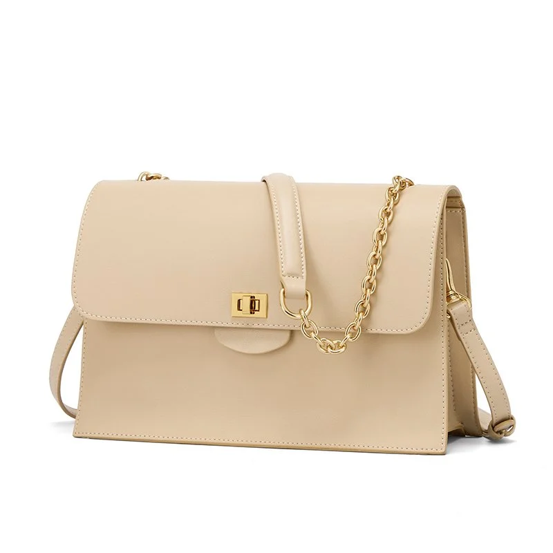 Elegant Women's Soft Leather Shoulder & Crossbody Tote Bag