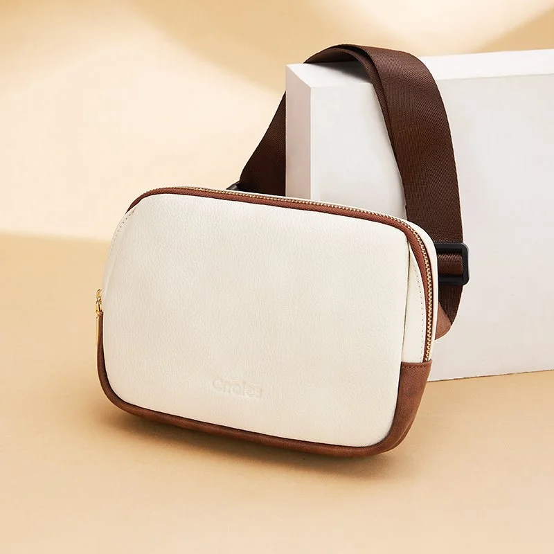 Trendy Women’s PU Leather Crossbody Belt Bag with Adjustable Waist Strap