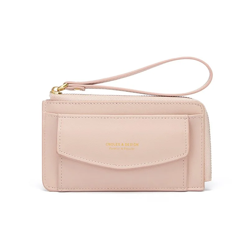 Elegant Pink Women's Long Wallet – Clutch, Purse & Card Holder in One
