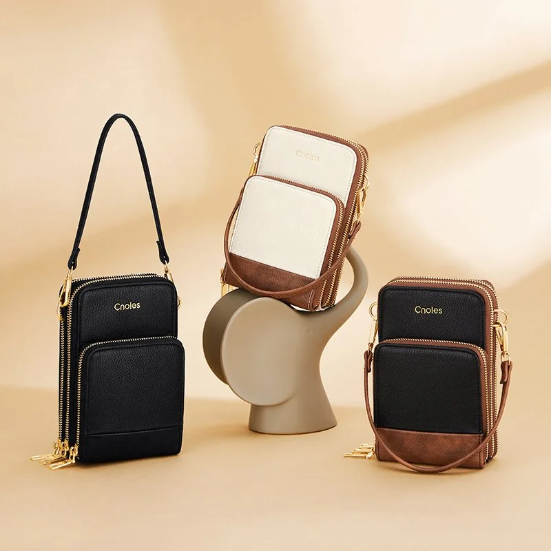 Trendy Leather Crossbody Bag for Women – Small Shoulder Purse with Strap