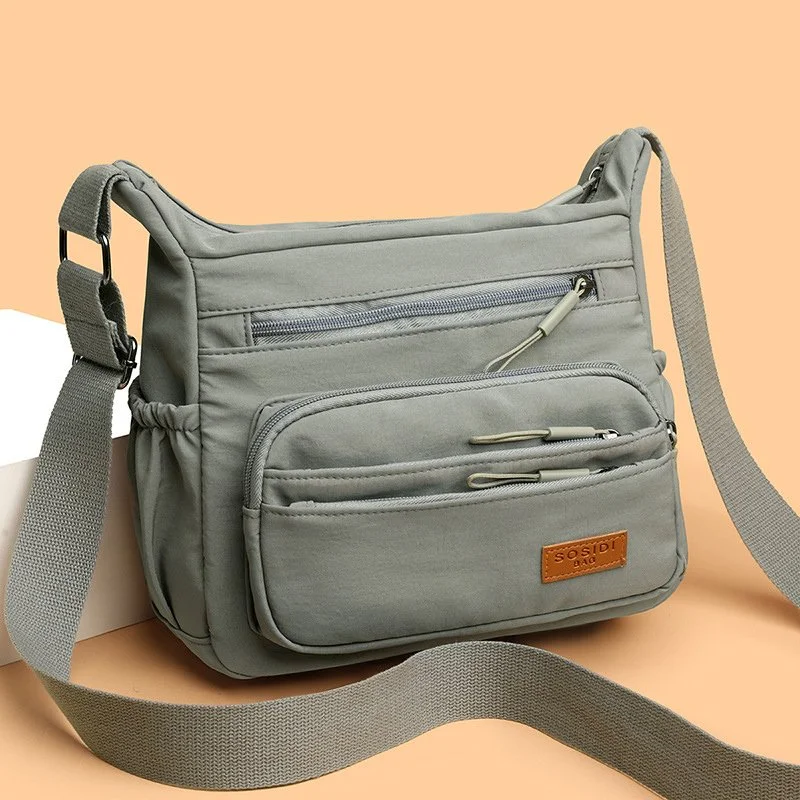 Waterproof Nylon Crossbody Messenger Bag – Lightweight, Large Capacity Purse